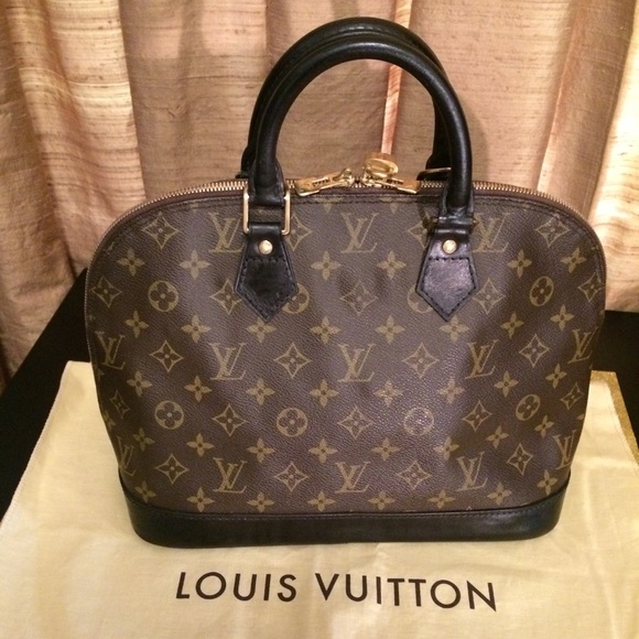 SOLD! Louis Vuitton Alma Monog-Black Dyed Vachetta - Picture 2 of 8
